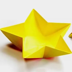 手工折纸五角星碗的折法图解教程