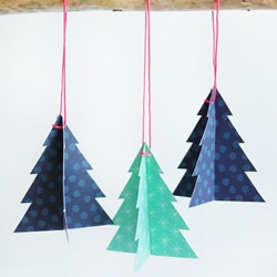自制圣诞树挂件的方法 卡纸圣诞树小挂件DIY