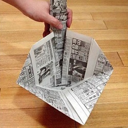 簸箕的折法图解 废旧报纸折簸箕的方法教程