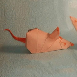 怎么折纸老鼠的图解 立体小老鼠的折法步骤