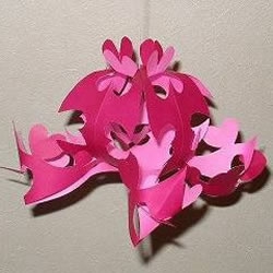 剪纸花朵挂饰的步骤图 立体剪纸花挂饰的做法