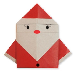 圣诞老人折纸方法