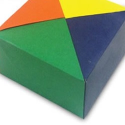 正四角箱组合折纸教程