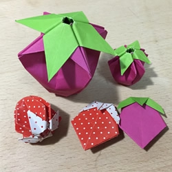 简单又可爱！两种草莓的折纸方法图解步骤