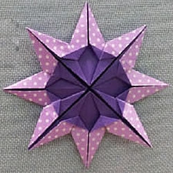 双色八角星的折法图解 八角星折纸手工制作